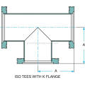 Tees ISO-K NW100 Acero inoxidable 304